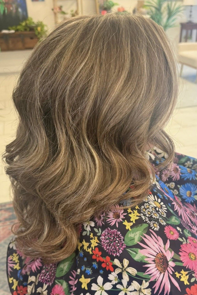 Balayage with soft movement and depth